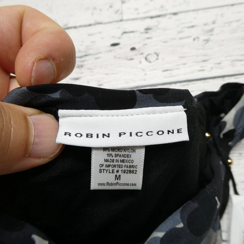 Parte inferior de bikini Robin Piccone Eden para mujer gris medio corbata lateral multi natación 192862 Foto 4 de 4