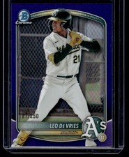 LEO DE VRIES 2025 BOWMAN DRAFT CHROME #BDC-87 PURPLE REFRACTOR 87/250