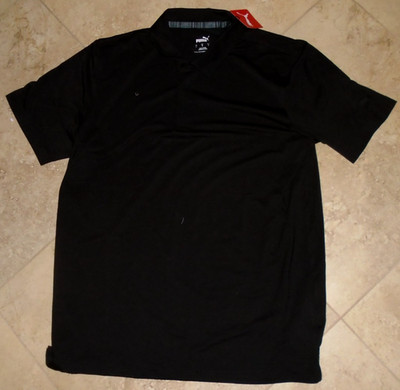 New with Tag Black Puma Polo Shirt Men's L Large