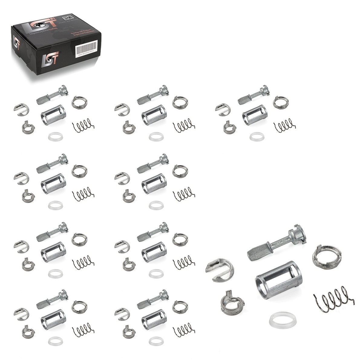 10x Lock Cylinder Repair Kit Front Door for VW Golf IV Bora Fox New
