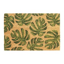 Coir Rug Doormat Non Slip Monstera Leaf Outdoor Mat Indoor Front Door Matt UK