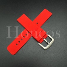 20 22 24 MM Quick Release Red Silicone Rubber Watch Band Strap Fits Panerai Sub