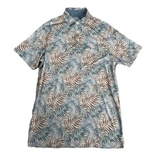 Simply Southern Shirt Men  s SZ S Polo Short Sleeve Golf Embroidered Wicking AOP