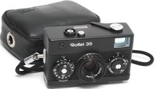  RARE black Rollei 35 w. Tessar 3.5/40mm clean condition