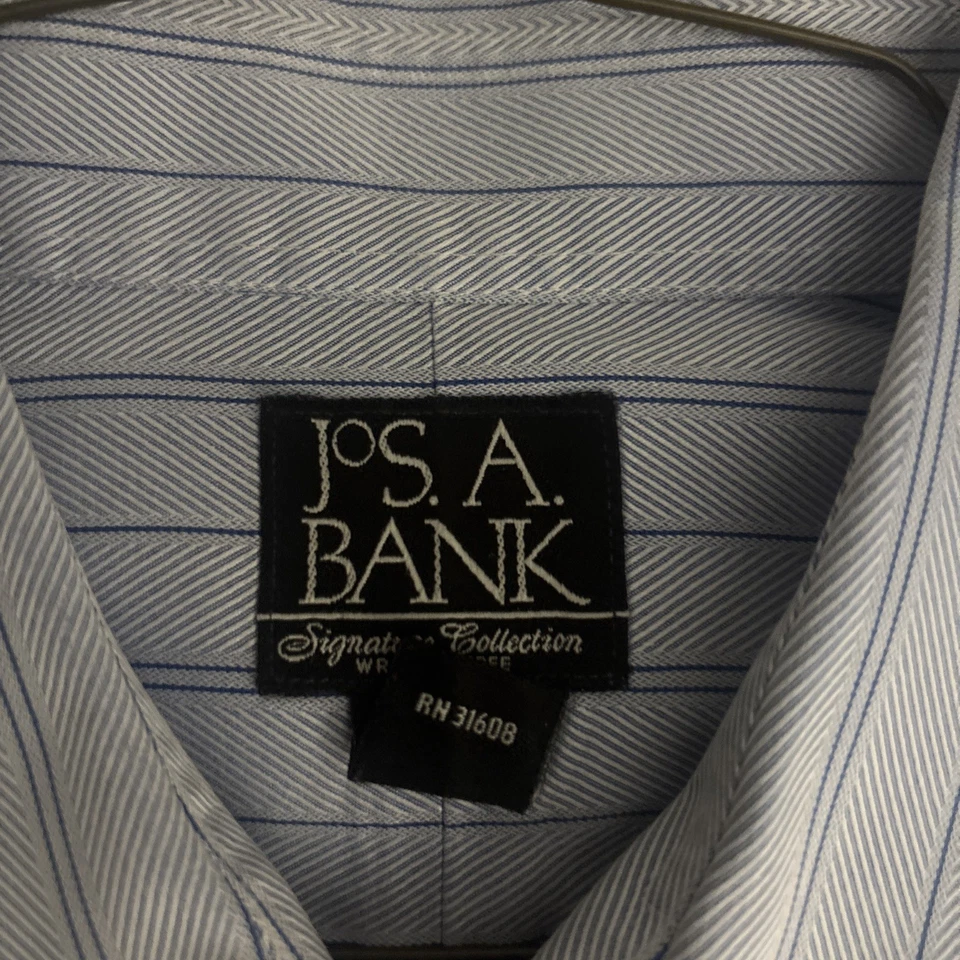 Jos.A.Bank Men's Long Sleeve Button Up Shirt 17-36 Egyptian Cotton USED - Image 2 of 4