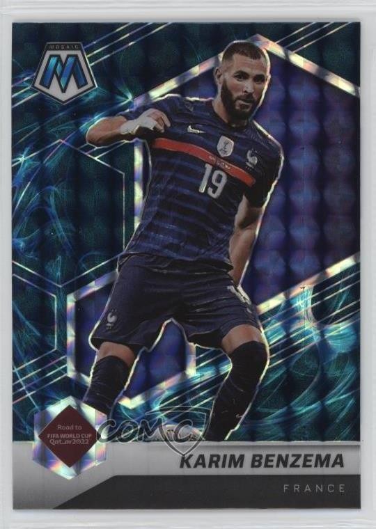 2021-22 Panini Mosaic FIFA Road to World Cup Genesis Prizm Karim Benzema #2 0uo3