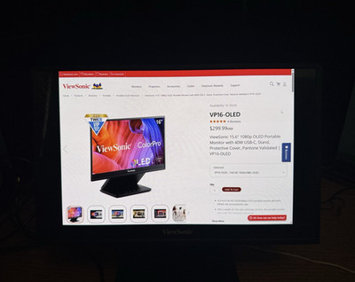 ViewSonic ColorPro VP16-OLED 16in Portable OLED Monitor 1080p 60Hz HDMI