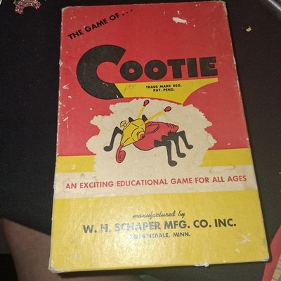 Vintage Cootie Game By W.H. Schaper MFG CO INC 1949 Read!