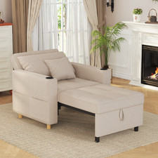 3-in-1 Schlafsessel extrabreit mit Bettfunktion & verstellbarer Rückenlehne