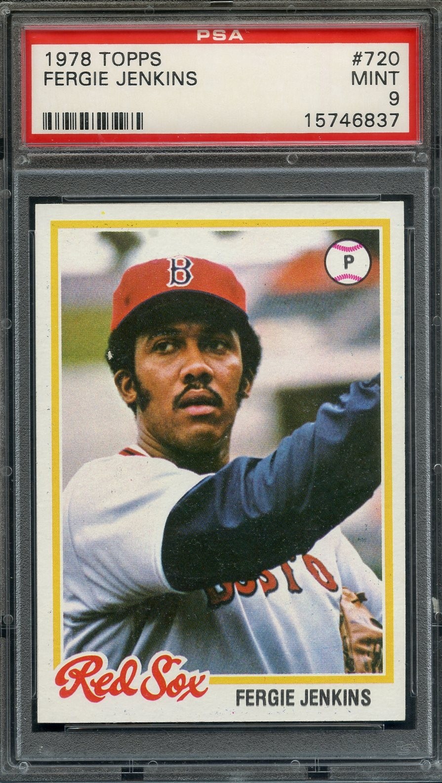 1978 Topps #720 Fergie Jenkins PSA 9 Tough Mint HOF Boston Red Sox 6837
