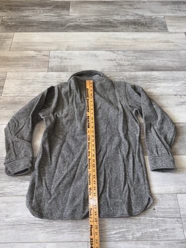 Vintage 70’s Woolrich Mens Heavy Wool Flannel Shirt Jacket L Long Sleeve Pockets - Picture 8 of 11