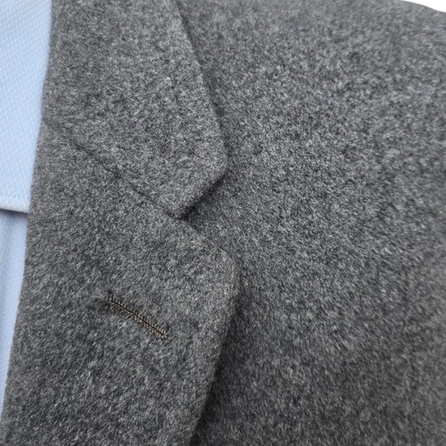 Vintage 1950s Cashmere Overcoat 44r Tailored Flannel - Picture 7 of 24