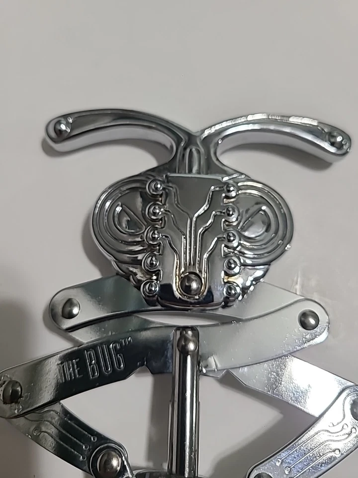 Sacacorchos cromado vintage The Bug abridor de botellas de vino mantis plateado entretenimiento  Foto 4 de 4