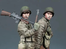 1/35 Resin Figure WWII US INFANTRY 2 Figures Unassembled Unpainted