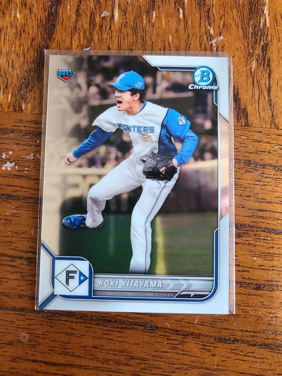 2022 Bowman NPB 風間球打 2022 Bowman NPB Chrome Koki Kitayama RC #67 Hokkaido Nippon