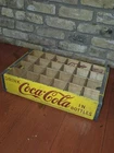 Vintage 1958 COCA COLA Yellow & Red Chattanooga TN Wood Bottle Crate Box