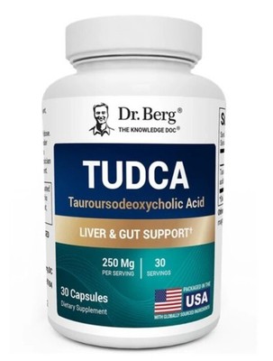 TUDCA - 250 mg of Tauroursodeoxycholic Acid - 30 Veg Caps, Liver & Gut Support