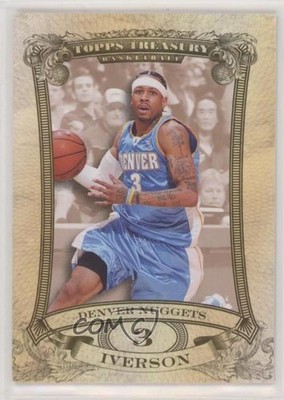 2008-09 Topps Treasury Rip Cards Bronze Ripped 58/99 Allen Iverson #17 HOF qv3