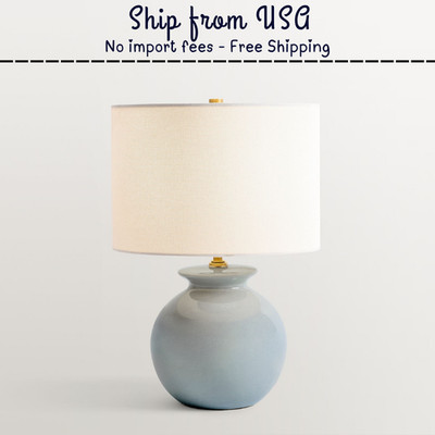 Bestseller Pottery Barn Mccoy Ceramic Globe Table Lamp Blue Small - 16'' H
