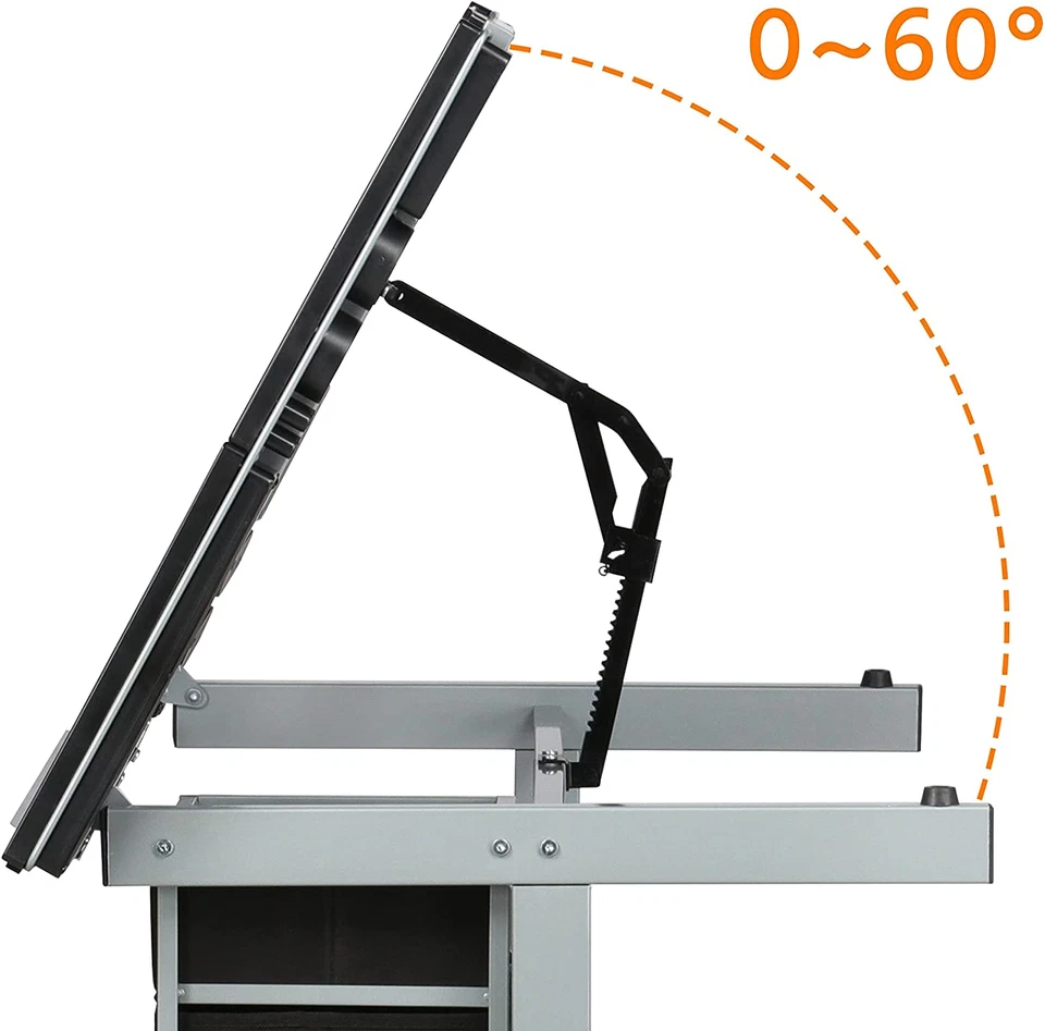 Adjustable Glass Drafting Table Drawing Desk Diamond Art Desk Versatile Art Craf - Image 4 of 4