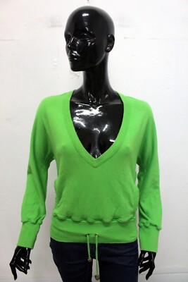 Dsquared2 Sweatshirt Size M Women Green Cotton Pullover Logo
