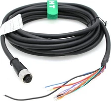 for Cognex in-Sight 7000 9000 24V Power IO Cable M12 A-Coded 12Pin Flying Lead