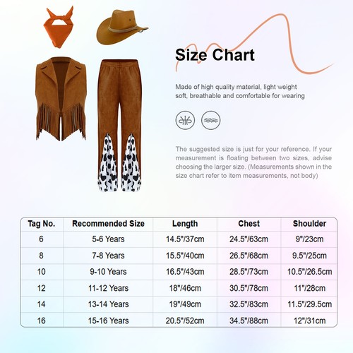 Kinder Weste und Hose Requisiten Tanzkleidung Cowgirls Weste mit Hose Wild Rave - Bild 29 von 46