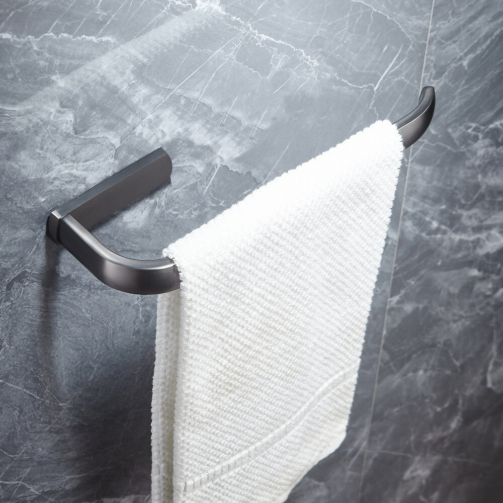 Hig Rack Bathroom Hardware Set Dark Grey Wall Hook Towel Rail Bar Rack Bar Paper ...