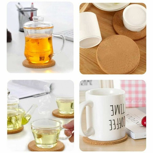 Set of 16 Cork Coasters Absorbent with Holder Drink Coffee Tea Cup Pad Mat Decor - Picture 10 of 10