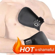 PU Leather Gloves Dog Paw Mittens Fist Handcuffs Adults Roleplay Binding