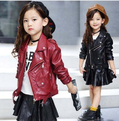 baby girl biker jacket