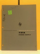 HP Model 721A Power Supply Operating and Servicing Manual
