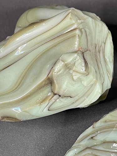 Slag Glass Rock Multi Colored Rough Chunk 598 grams Mint Green Brown White - Picture 9 of 15