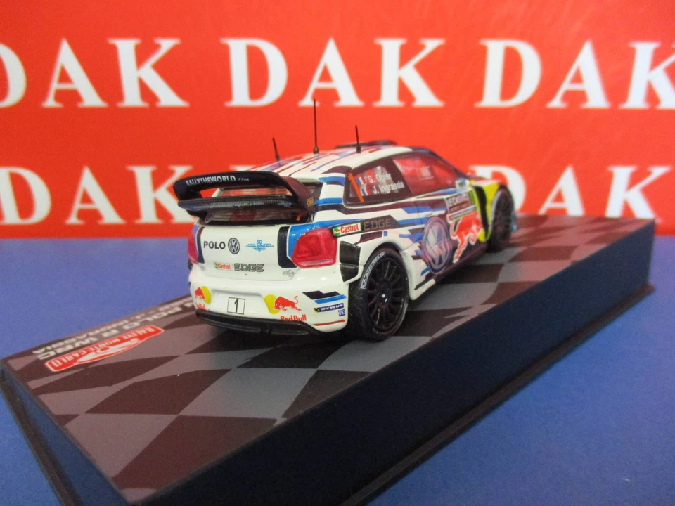 Die cast 1/43 Modellino Auto Volkswagen Polo R WRC Rally Monte Carlo 2016 Ogier - Immagine 3 di 4