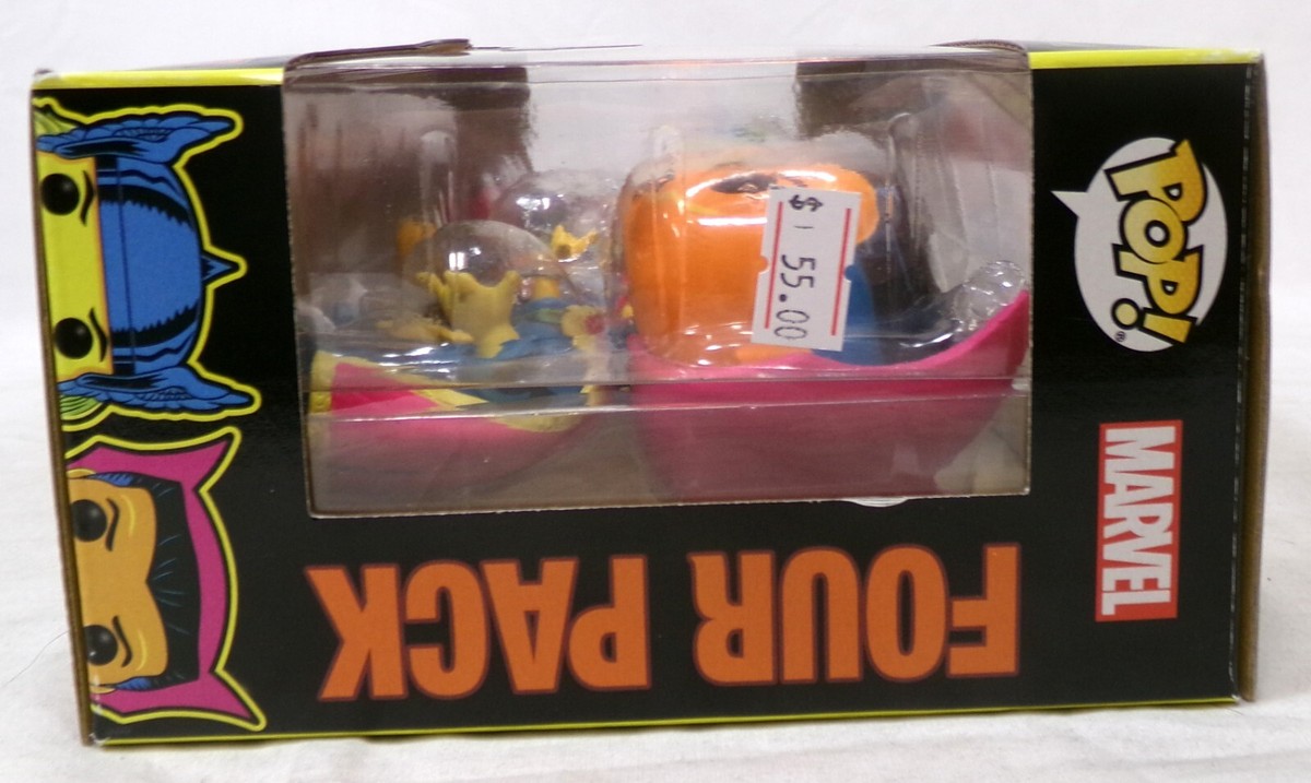 Funko Pop! Marvel Black Light 4 Pack Captain America Thor Iron Man