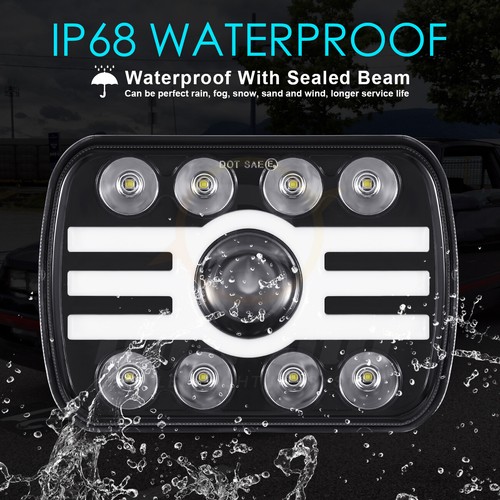 Faros LED 7X6 5X7 haz alto/lo para Ford E-150 E-250 E-350 E-450 Super Duty - Imagen 11 de 12