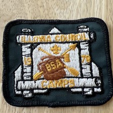 Vintage 1978 BSA Boy Scouts Of America 🇺🇸 Illowa Council Camps Patch Sew On