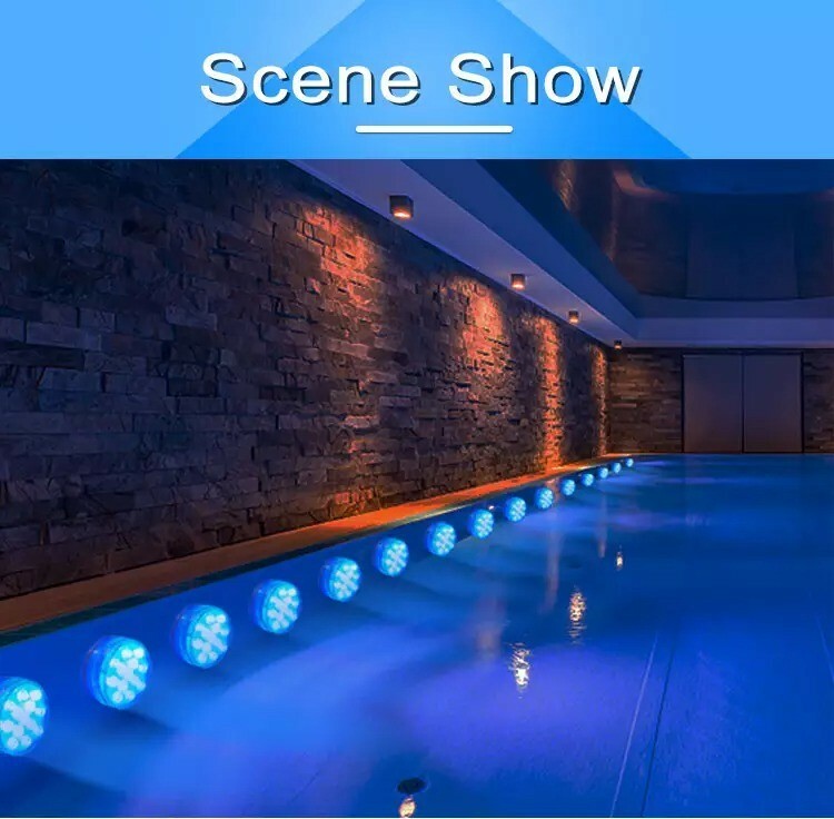 Lumière piscine LED télécommandée ventouse lot de 4 projecteurs étanches IP68