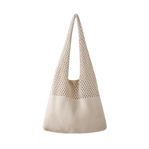 Knitted Shoulder Tote Bag Large Crochet Beach Bag Bag Aesthetic Tote Handbags - Picture 14 of 14