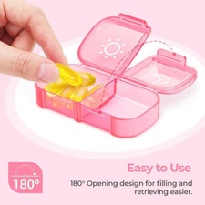 XL Weekly Pill Organizer 2 Times a Day with One-Side Large Opening Design for...