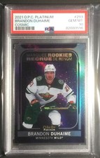 2021 O-Pee-Chee Platinum Marquee Rookies Cosmic /65 Brandon Duhaime PSA 10