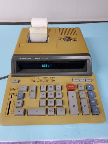 Vintage Sharp Compet QS-2760A Electronic Calculating Machine Tested - Picture 2 of 5