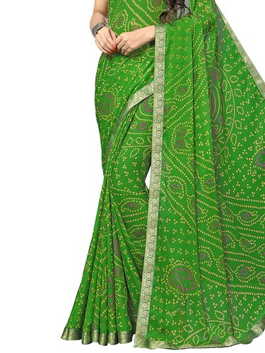 New Satrani Women's Chiffon With un-stitched Blouse Piece - Picture 7 of 13
