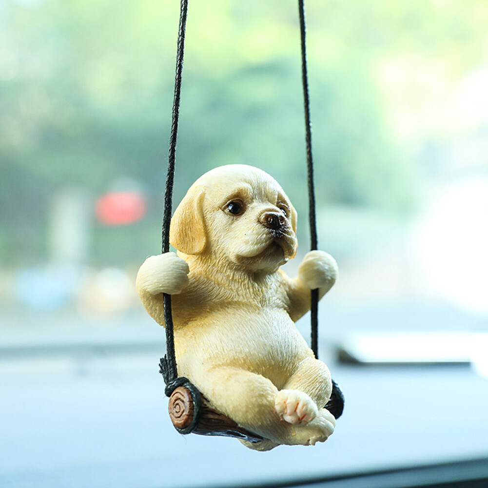 Cute Swing Dog Pendant Resin Little Puppy Swing Car Ornament
