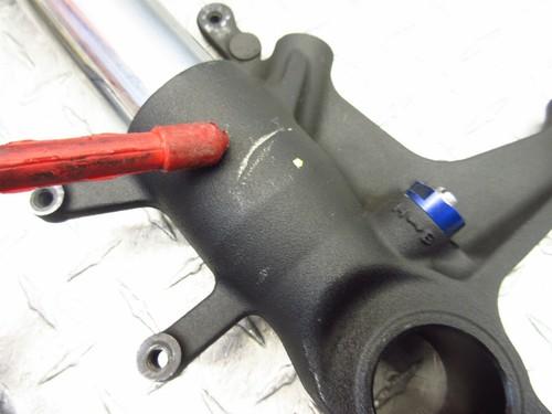 08-09 Suzuki GSXR 600 GSXR600 2008 tubos de horquilla delantera suspensión doblada - Imagen 3 de 12