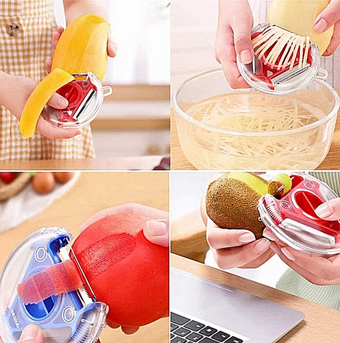 3PCS 3in1 Multifunctional Trio Peeler Vegetable Slicer Fruit Julienne Stainless - Picture 10 of 16