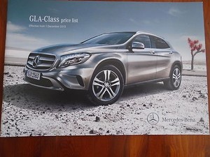 Details About Mercedes Gla Class Price List Brochure Dec 2013