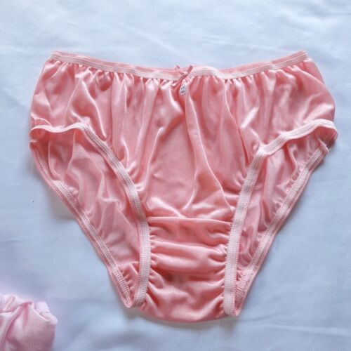 6 Bikini Panties Silky Underwear Woman Man Nylon Knickers Light Soft Hip 38"-42" - Picture 4 of 8