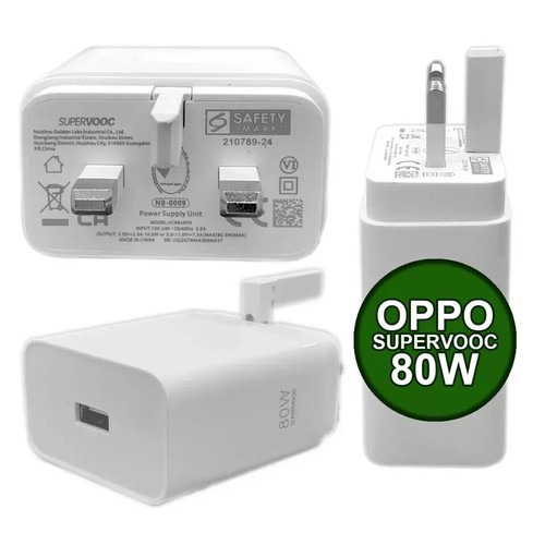 OPPO OnePlus 80W SUPERVOOC Fast Charger with 6A USB-C Cable for Phone/iPad,UK,EU - Picture 6 of 9