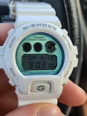 G-SHOCK　DW6900　CASIO　ホワイト　シルバーミラー液晶　美品 Casio G-Shock DW-6900 PL RARE White. Limited Edition